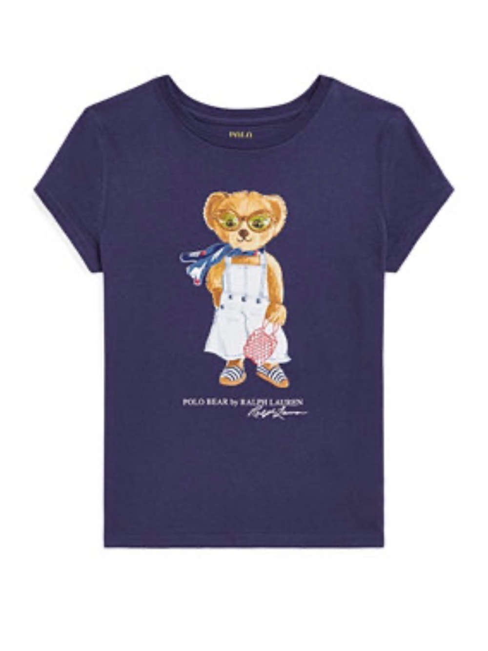 Ralph Lauren Polo Bear Graphic Tee - Navy girl 2 t